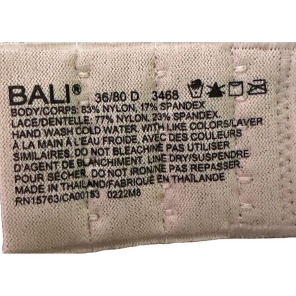 Bali Women's 36D Nude One Smooth 3468 T-Shirt Shaping Underwire Bra Beige - Picture 5 of 5